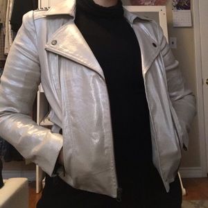 Shimmer Gold Moto Jacket